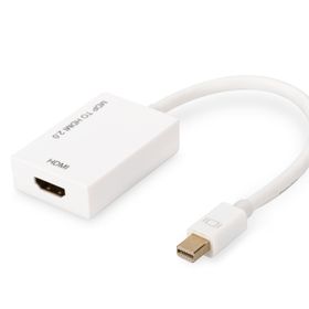 Digitus AK-340416-002-W Mini DISPLAY PORT to HDMI Erkek-Dişi 0.20Mt V2.0 Beyaz Dönüştrücü Adaptör