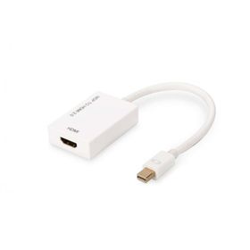 Digitus AK-340416-002-W Mini DISPLAY PORT to HDMI Erkek-Dişi 0.20Mt V2.0 Beyaz Dönüştrücü Adaptör