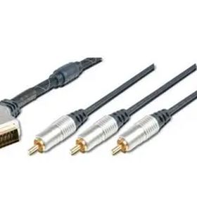 Digitus AK-AV 540 5 m Scart To 3xRCA 1 Video 2 Ses Erkek-Erkek Ferrite Filtre Yüksek Kaliteli Kablo