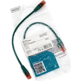 Digitus CAT6 UTP 0.25 mt Green 10'lu Paket Patch Cord Kablo