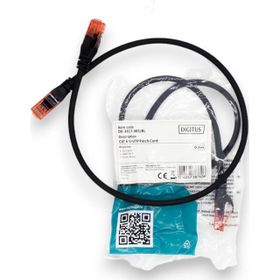 Digitus CAT6 UTP 0.50 mt Black 10'lu Paket Patch Cord Kablo