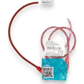 Digitus CAT6 UTP 0.50 mt Red 10'lu Paket Patch Cord Kablo