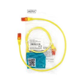 Digitus CAT6 UTP 0.50 mt Yellow 10'lu Paket Patch Cord Kablo