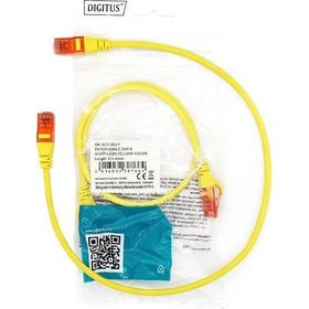 Digitus CAT6 UTP 0.50 mt Yellow 10'lu Paket Patch Cord Kablo