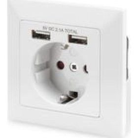 Digitus DA-70613 2 x USB Port Topraklı Sıva Altı Priz