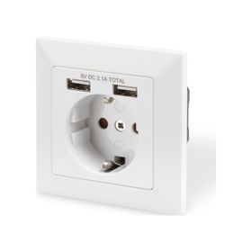 Digitus DA-70613 2 x USB Port Topraklı Sıva Altı Priz