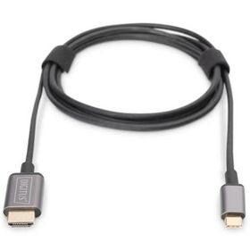 Digitus DA-70821 1.8 mt USB Type to HDMI Erkek-Erkek 4K 30Hz Metal Dönüştürücü Kablo