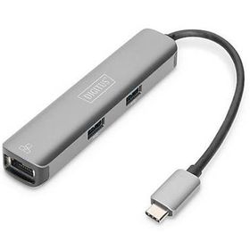 Digitus DA-70892 USB Type C To HDMI USB 3.0 Type C RJ45 Usb Ekran Kartı