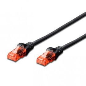 Digitus DK-1617-010/Bl 1 mt CAT6 AWG26/7 U/Utp LSZH Siyah Patch Cord Kablo