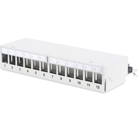 Digitus DN-93706 12 Port CAT6A 1U Boş Zırhlı Masaüsütü Patch Panel