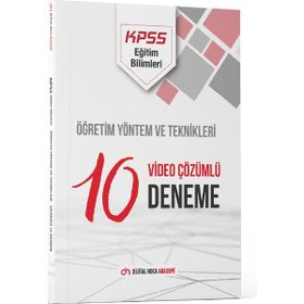 Dijital Hoca Akademi 2022 KPSS Eğitim Bilimleri Öğretim Yöntem ve Teknikleri Çözümlü 10 Deneme