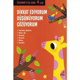 Dikkat Ediyorum Düşünüyorum Çözüyorum Öğrenmeye İlk Adım-Erdem Çocuk Yayınları