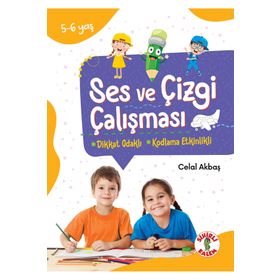 Dikkat Odaklı Etkinlik Kitabı Ses ve Çizgi Çalışması 5-6 Yaş Sihirli Kalem