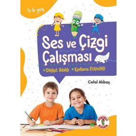Dikkat Odaklı Etkinlik Kitabı Ses ve Çizgi Çalışması 5-6 Yaş Sihirli Kalem