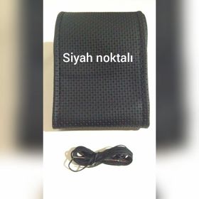 Dikmeli Deri Noktalı Siyah Direksiyon Kılıfı