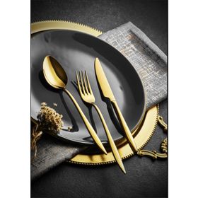 Dilay Cemre Gold Titanyum 12 Kişilik 72 Parça Çatal Kaşık Bıçak Takımı