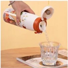 Diller 500 ML Sevimli Hayvanlar Desenli Rahat İçim Kilitli Kapak Paslanmaz Çelik Termos