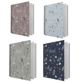 Dilman 6190 Flower 16x22 cm 80 Yaprak Kareli Spiralli Defter