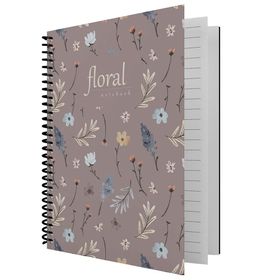 Dilman 6406 Floral Serisi 16x22 cm 80 Yaprak Çizgili Defter