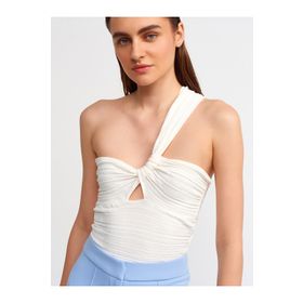 Dilvin 10168 Tek Omuz Triko Büstiyer