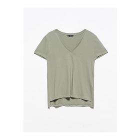 Dilvin 101A03470 Çağla V Yaka Basic Kadın T-shirt