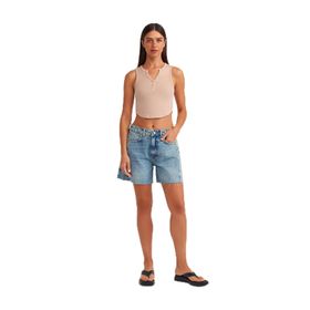 Dilvin 101A71678 Tint Kadın Apoletli Denim Şort