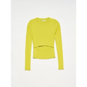 Dilvin 10285 Bisiklet Yaka Önü Dekolte Lime Kadın Kazak