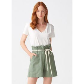 Dilvin 3470 Ekru Basic T-shirt