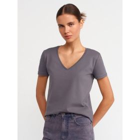 Dilvin 3470 Füme Basic T-shirt