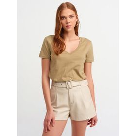 Dilvin 3470 Haki Kadın T-shirt