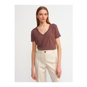 Dilvin 3470 Koyu Kahve Kadın T-shirt