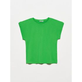 Dilvin 3504 Pembe Bisiklet Yaka Penye T-shirt