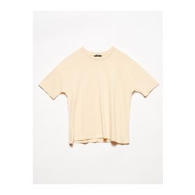 Dilvin 3683 Bej Basic Kadın T-shirt