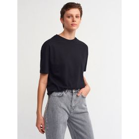 Dilvin 3683 Siyah Basic T-shirt