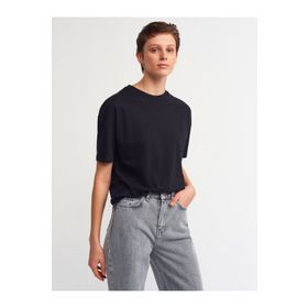 Dilvin 3683 Siyah Basic T-shirt