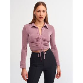 Dilvin 3733 Bağcıklı Mini Kadın Gömlek