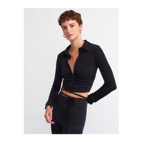 Dilvin 3733 Bağcıklı Mini Kadın Gömlek
