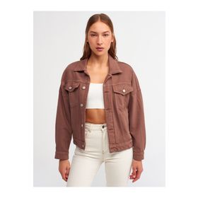 Dilvin 6504 Örme Görünümlü Parçaboya Mont
