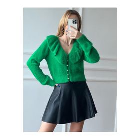 Dilvin 690160 Yeşil Kadın Hırka