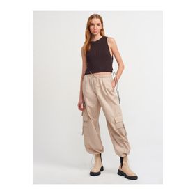 Dilvin 70389 Paraşüt Kargo Bej Pantolon