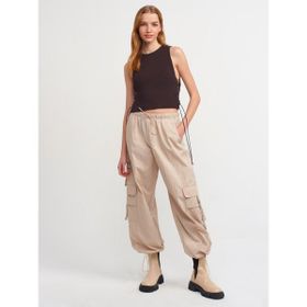 Dilvin 70389 Paraşüt Kargo Bej Pantolon