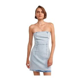Dilvin 90527 Mavi Mini Kadın Elbise