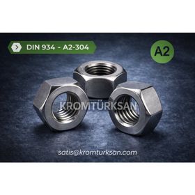 DIN 934 A2 M3 Paslanmaz Altıköşe Somun