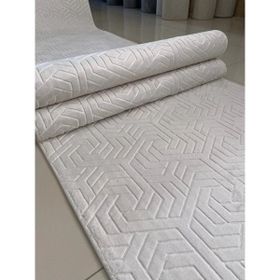 Dinarsu Armoni Kaymaz Taban Kesme Açık Krem 100x145 cm Yolluk
