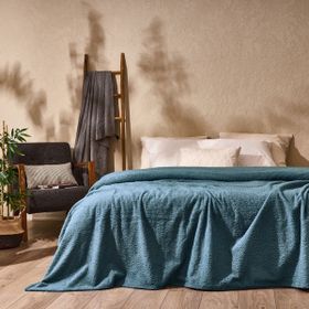 Dinarsu Sherpa İndigo 180x220 cm Çift Kişilik Battaniye