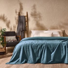 Dinarsu Sherpa İndigo 180x220 cm Çift Kişilik Battaniye
