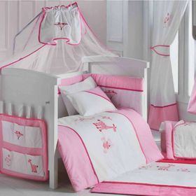 DinoBoo Gıraffe Pink 70x130 Bebek Uyku Seti