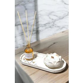 DioTe 50 ml Gold Lotus Mum ve Altlıklı Caramella Dolce Bambu Oda Kokusu