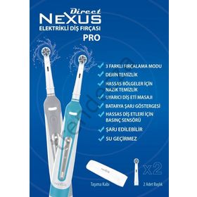 Direct Nexus 2 Adet Yedek Başlık Elektrikli Diş Fırçası