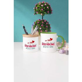 Diş Hekimi Asistanı Yeşil Kupa Bardak